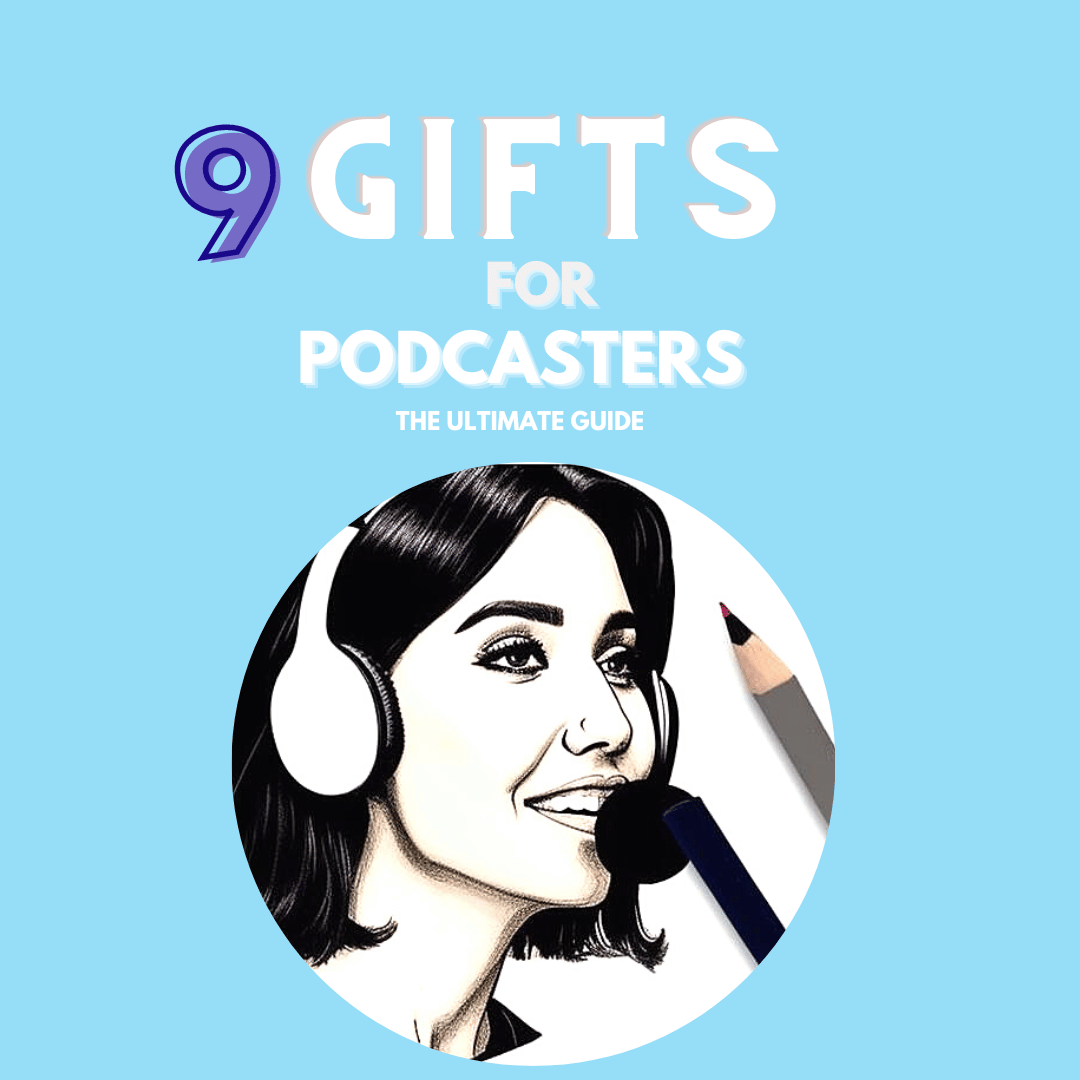 Woman hosting a podcast gifts for podcasters